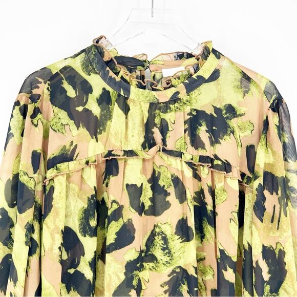 Adyson Parker Tiered Ruffle Printed Blouse 1X - Picture 3 of 7